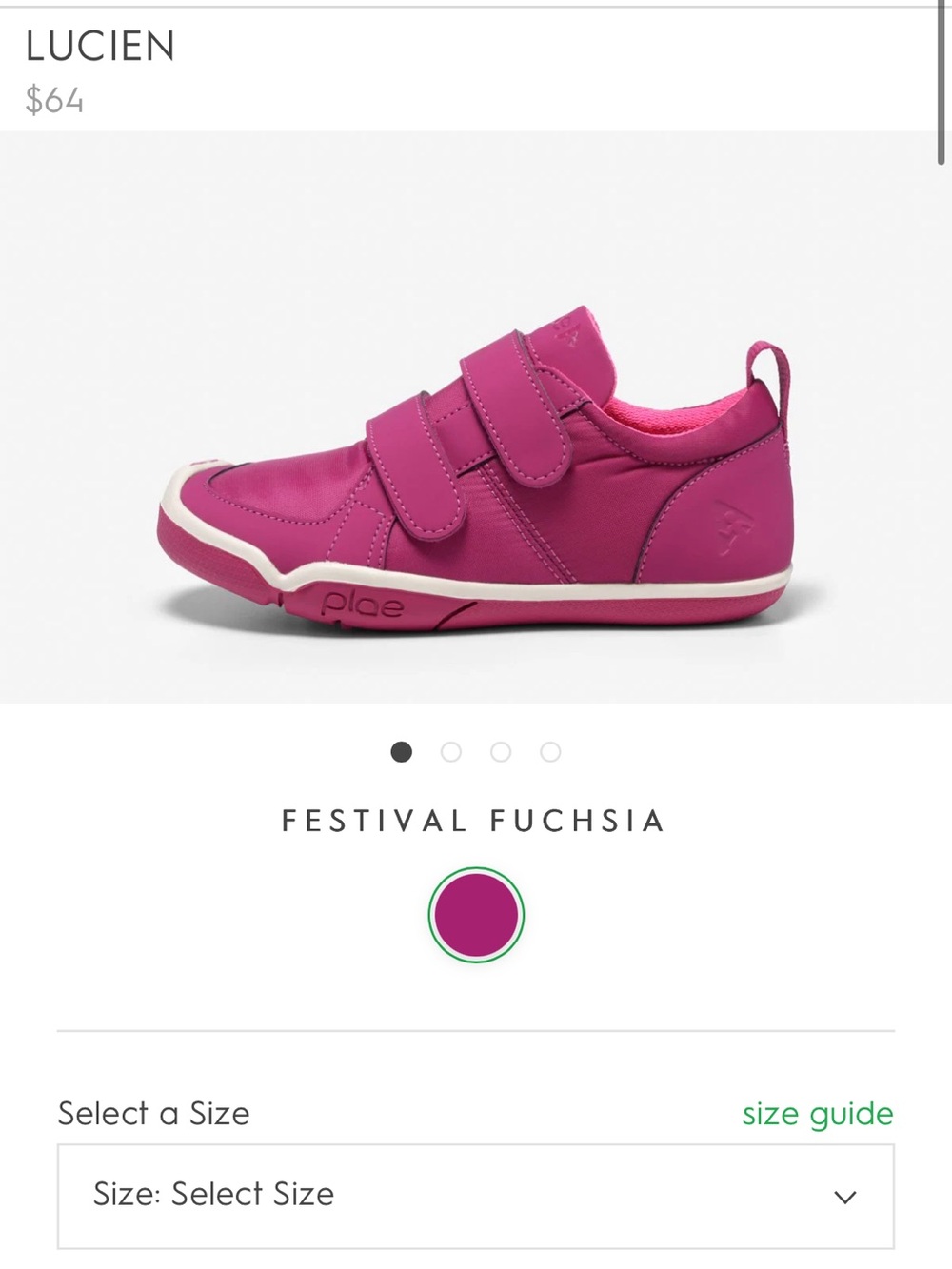 NIB PLAE Lucien Festival Fuchsia Kids Sneakers